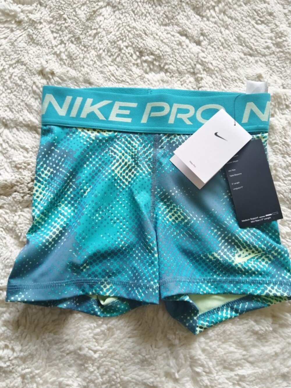 Nike Pro Women’s 3" Training Shorts - Size XS - Teal/Green - NWT